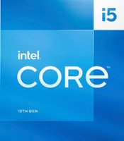 Intel - Core i5-13400 13th Gen 10 core 6 P-cores + 4 E-cores, 20MB Cache, 2.5 to 4.6 GHz Desktop Processor - Grey/Black/Gold - Front_Zoom