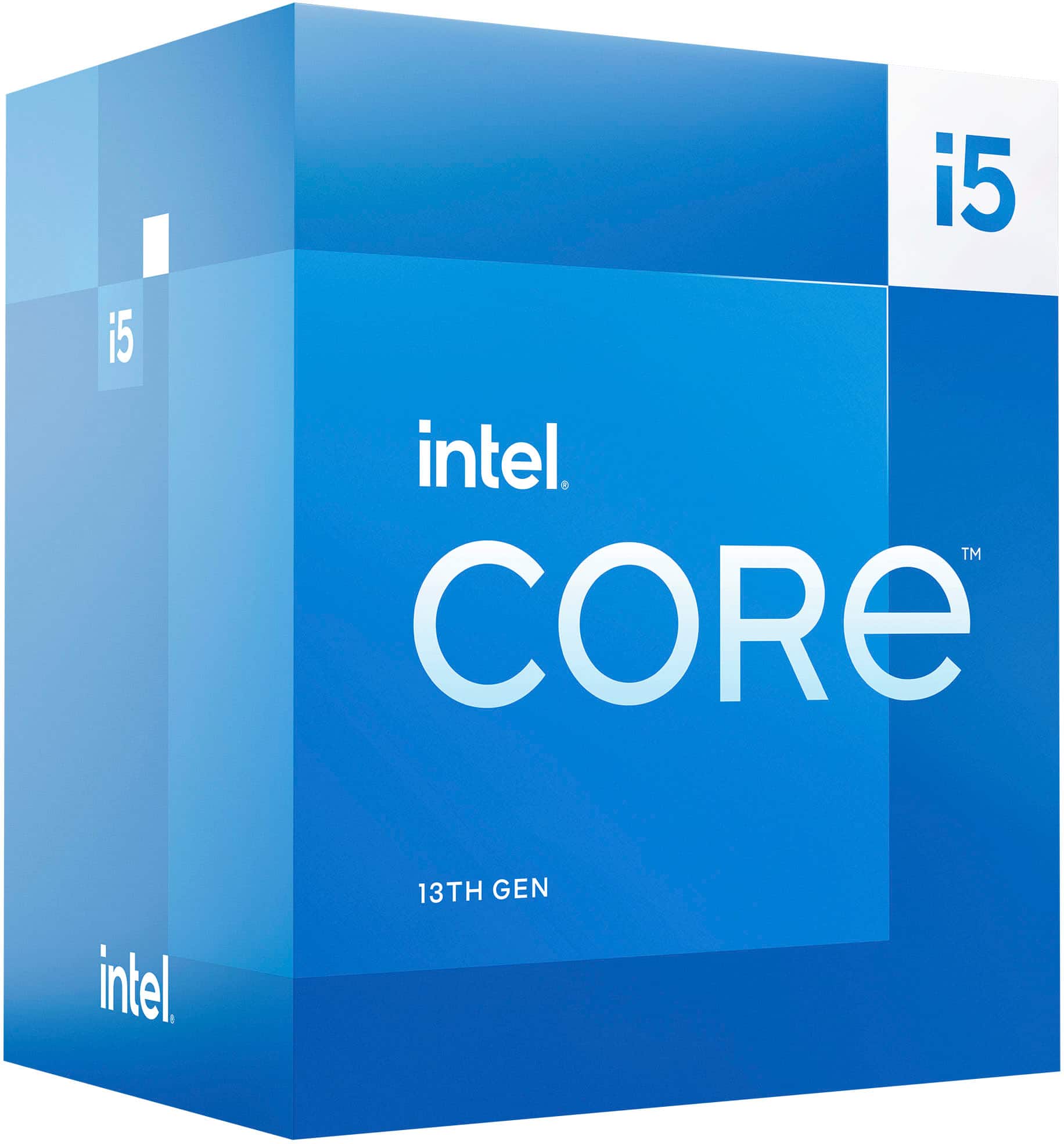 Alt View 1. Intel - Core i5-13400 13th Gen 10 core 6 P-cores + 4 E-cores, 20MB Cache, 2.5 to 4.6 GHz Desktop Processor - Grey/Black/Gold.