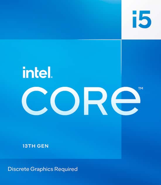 Front Zoom. Intel - Core i5-13400F 13th Gen 10 core 6 P-cores + 4 E-cores, 20MB Cache, 2.5 to 4.6 GHz Desktop Processor.