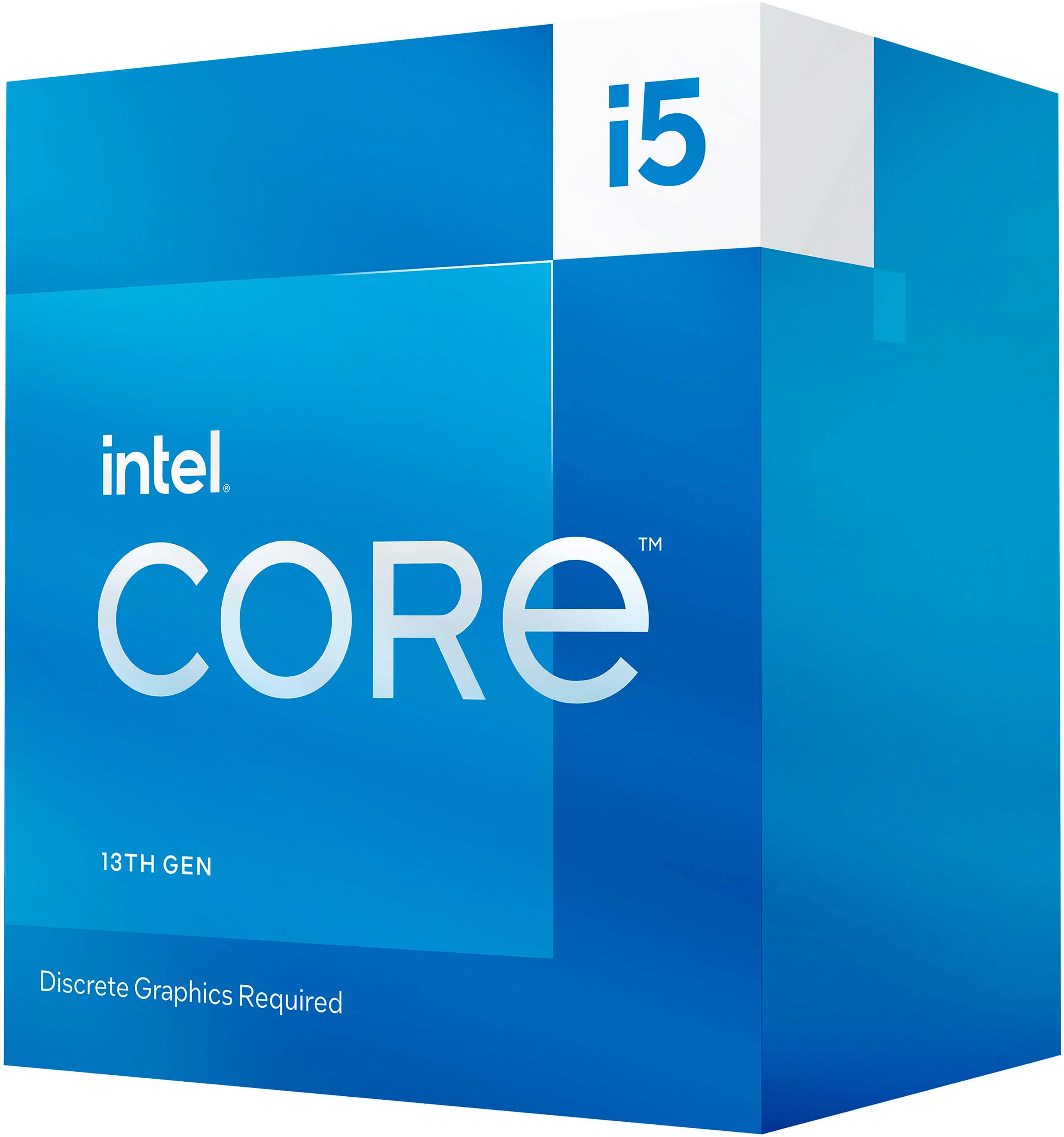 Alt View 11. Intel - Core i5-13400F 13th Gen 10 core 6 P-cores + 4 E-cores, 20MB Cache, 2.5 to 4.6 GHz Desktop Processor - Grey/Black/Gold.