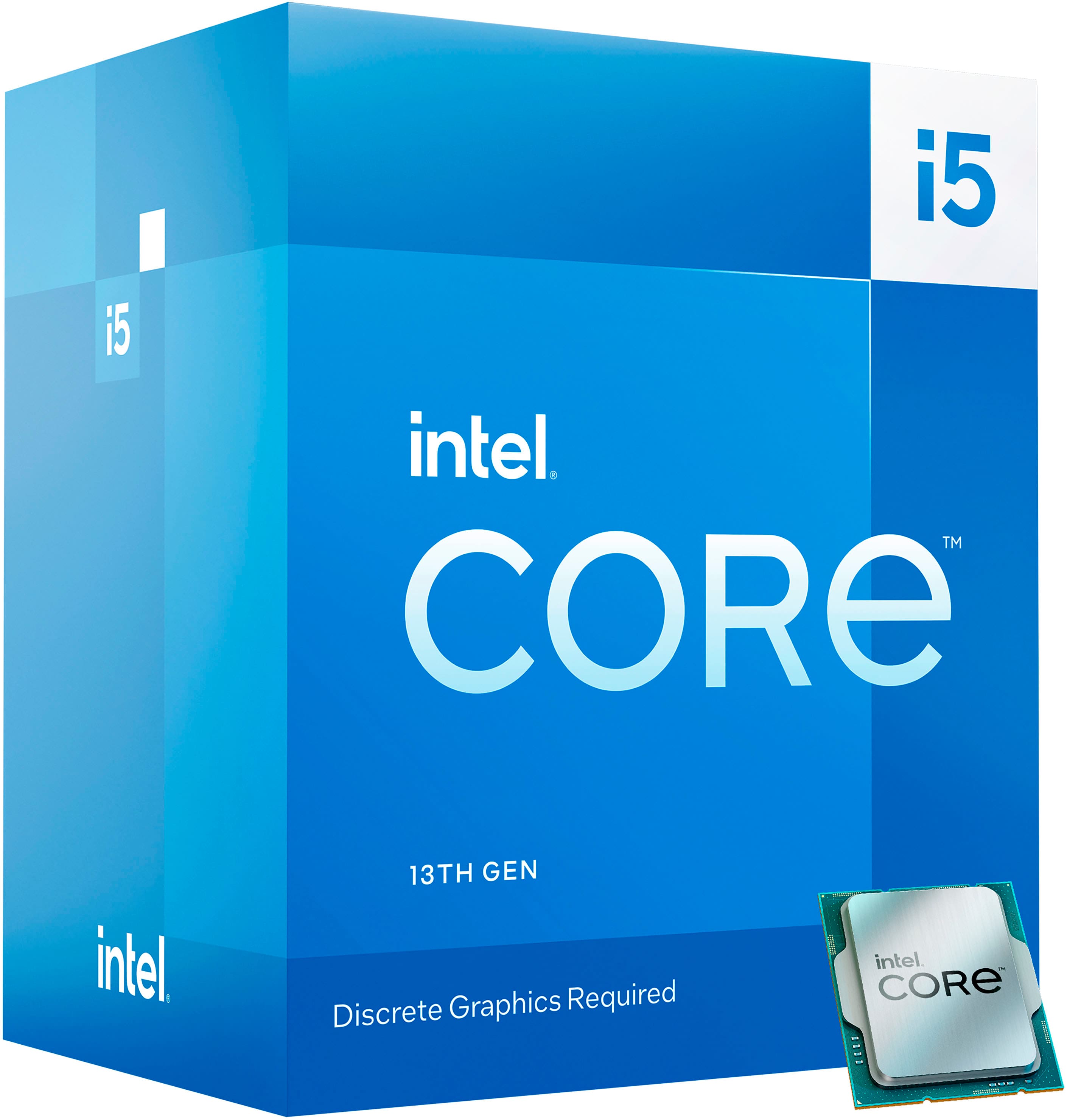 Alt View 12. Intel - Core i5-13400F 13th Gen 10 core 6 P-cores + 4 E-cores, 20MB Cache, 2.5 to 4.6 GHz Desktop Processor - Grey/Black/Gold.