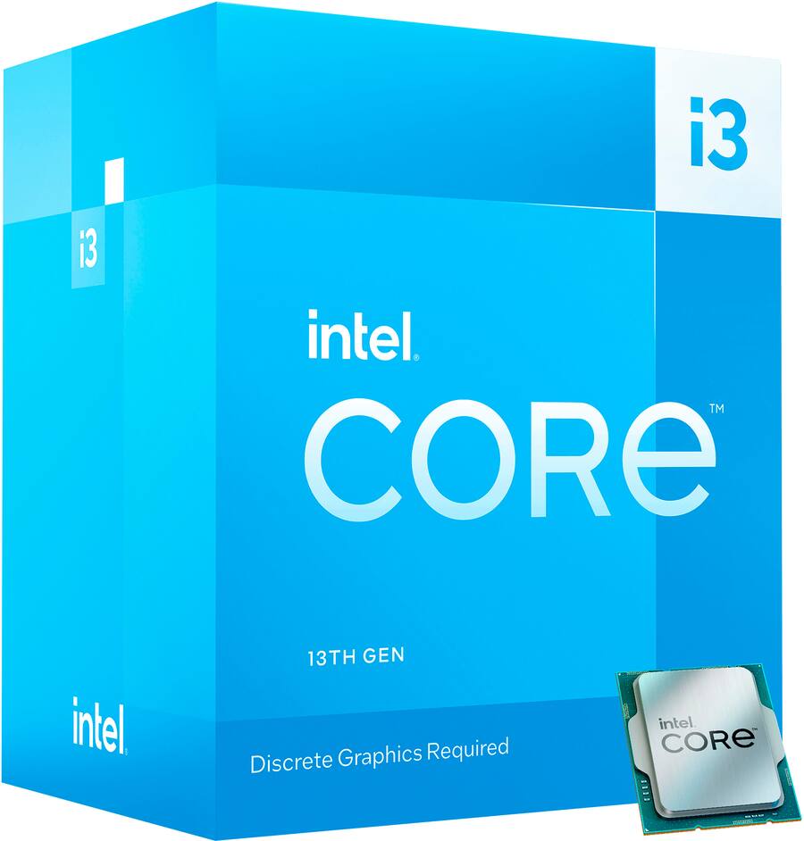 Intel Core i3 13100F 13th Gen 4 Core 12MB Cache, 3.4 to 4.5 Intel Core i3 13100F 13th Gen 4 Core 12MB Cache, 3.4 to 4.5
