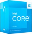Alt View Zoom 1. Intel - Core i3-13100F 13th Gen 4-Core 12MB Cache, 3.4 to 4.5 GHz Desktop Processor - Grey/Black/Gold.