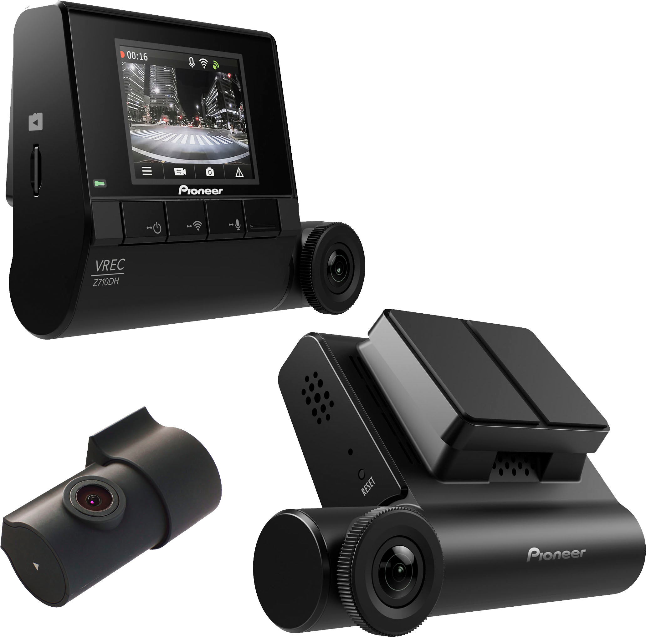 HD- VREC-Z710DH System Dual Dash Recording 2-Channel Pioneer Camera - Black Best Buy