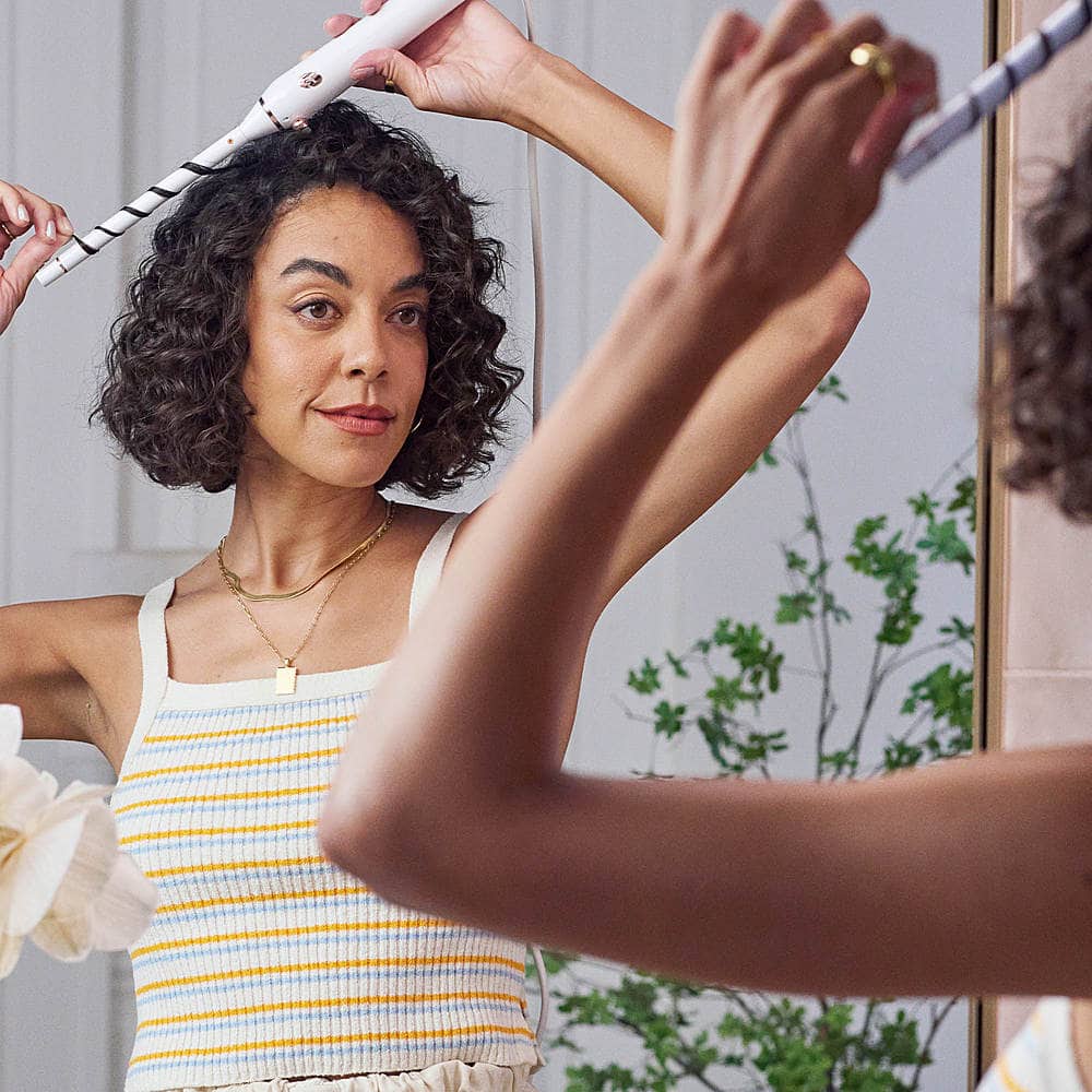 Alt View 11. T3 - Switch Kit Curl Trio Interchangeable Curling Iron - White & Rose Gold.