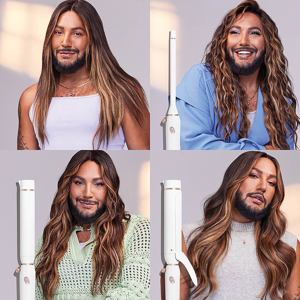 Alt View 12. T3 - Switch Kit Curl Trio Interchangeable Curling Iron - White & Rose Gold.