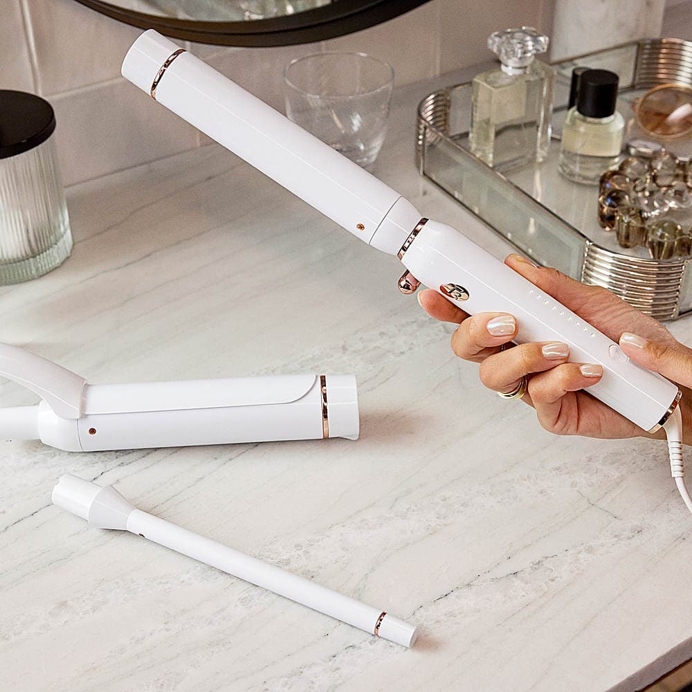 Alt View 16. T3 - Switch Kit Curl Trio Interchangeable Curling Iron - White & Rose Gold.