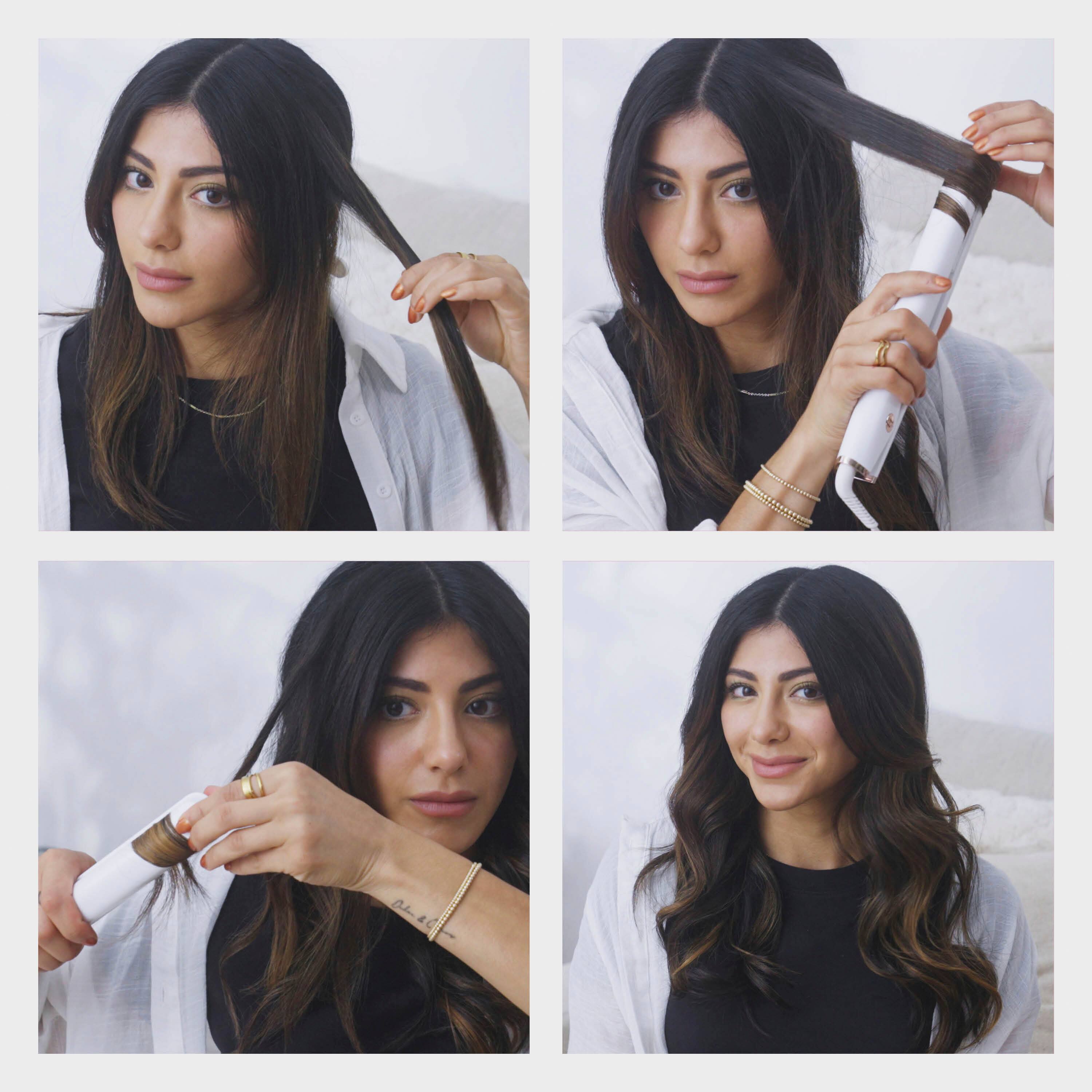 Alt View 19. T3 - SinglePass StyleMax Professional 1" Flat Iron with Custom Heat Automation - White & Rose Gold.