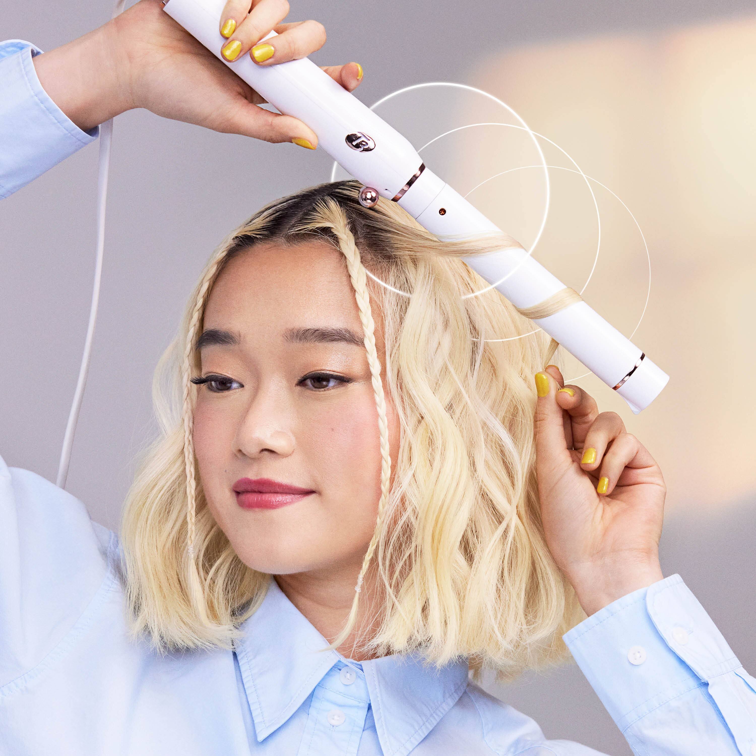 Alt View 11. T3 - Switch Kit Wave Trio Interchangeable Curling Iron - White & Rose Gold.