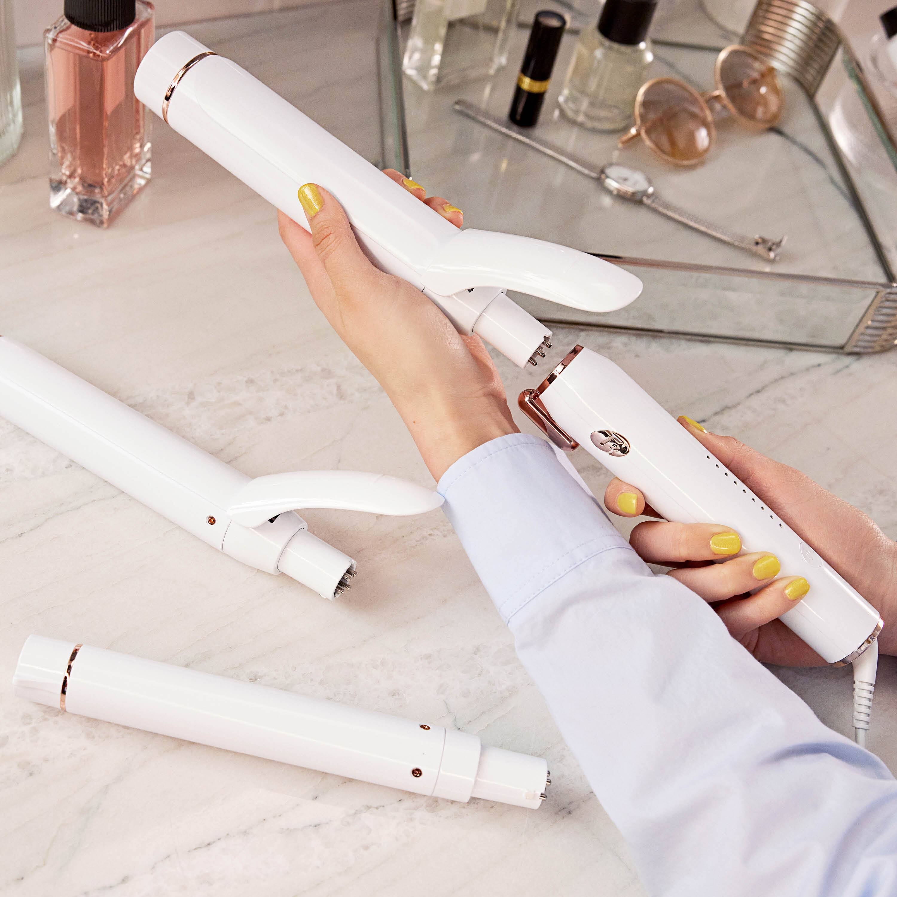 Alt View 17. T3 - Switch Kit Wave Trio Interchangeable Curling Iron - White & Rose Gold.