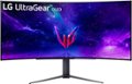 Front. LG - UltraGear 45” OLED Curved WQHD 240Hz 0.03ms FreeSync and NVIDIA G-Sync Compatible Gaming Monitor with HDR10 - Black.