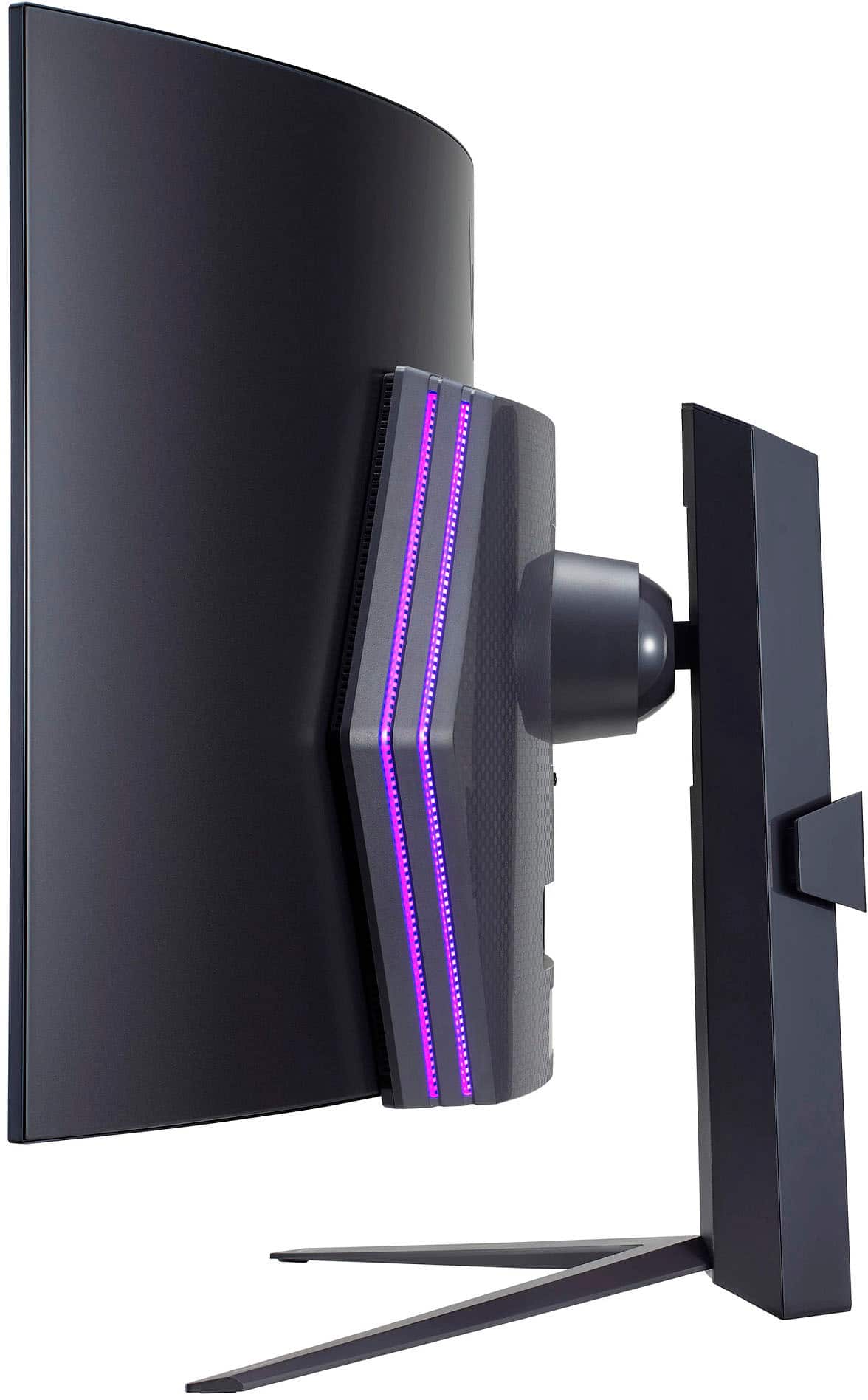 Alt View 13. LG - UltraGear 45” OLED Curved WQHD 240Hz 0.03ms FreeSync and NVIDIA G-Sync Compatible Gaming Monitor with HDR10 - Black.