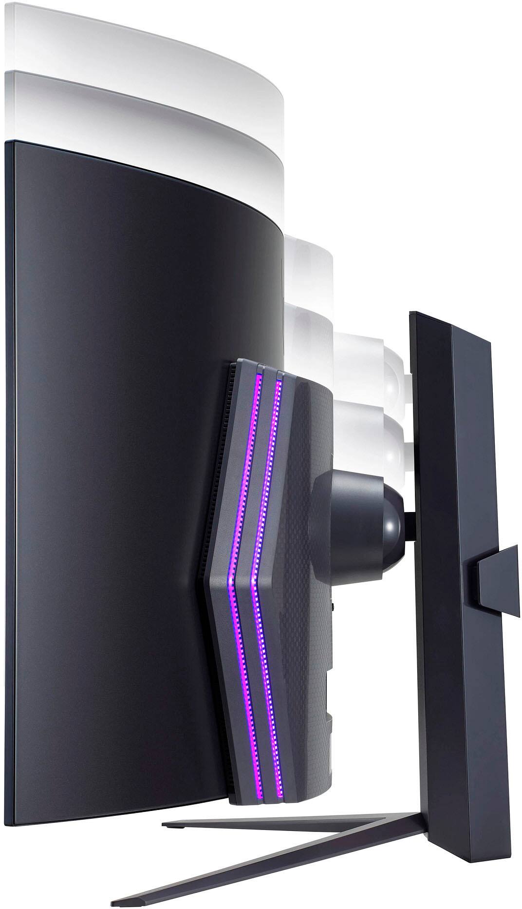 Alt View 14. LG - UltraGear 45” OLED Curved WQHD 240Hz 0.03ms FreeSync and NVIDIA G-Sync Compatible Gaming Monitor with HDR10 - Black.