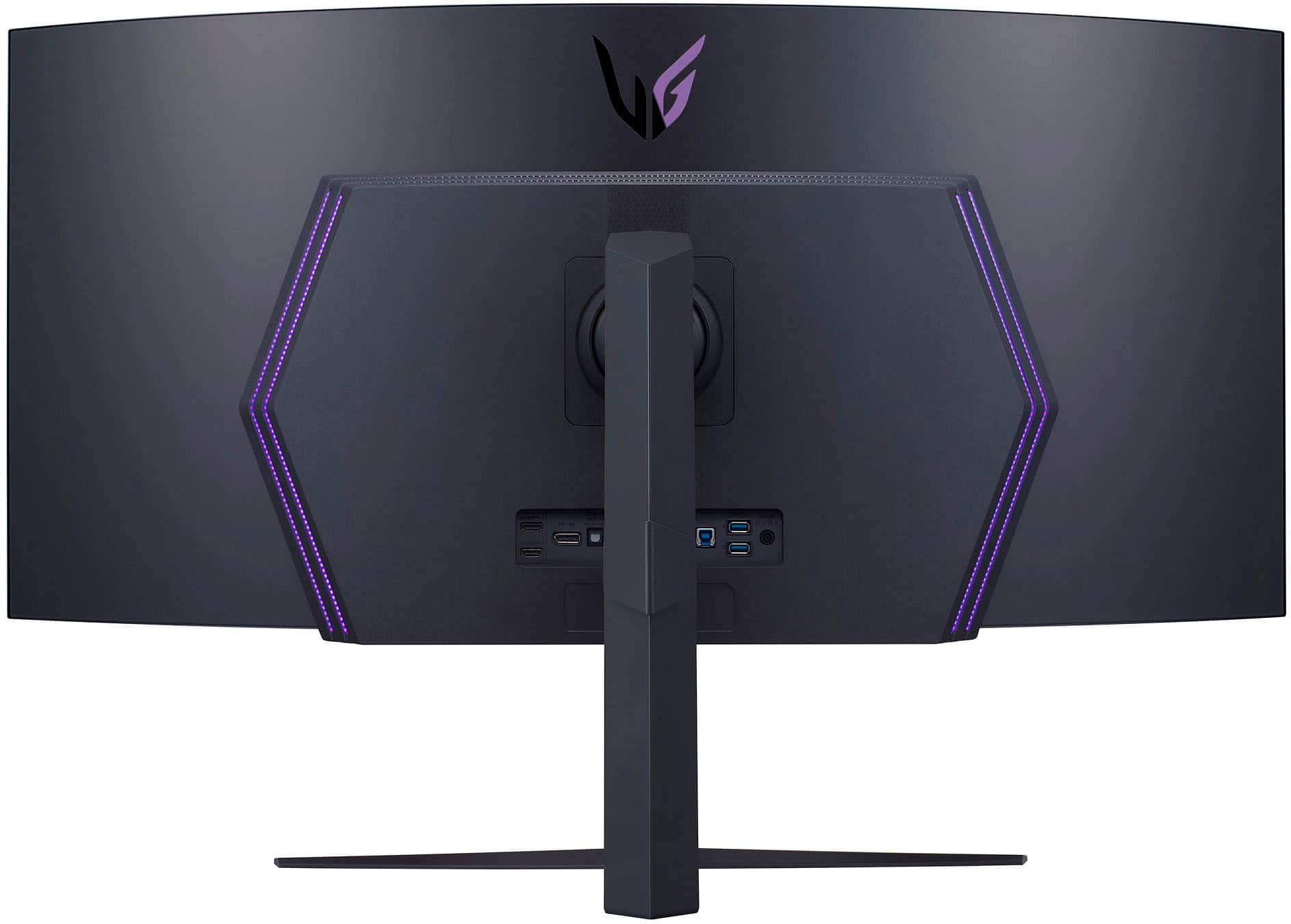 Alt View 11. LG - UltraGear 45” OLED Curved WQHD 240Hz 0.03ms FreeSync and NVIDIA G-Sync Compatible Gaming Monitor with HDR10 - Black.