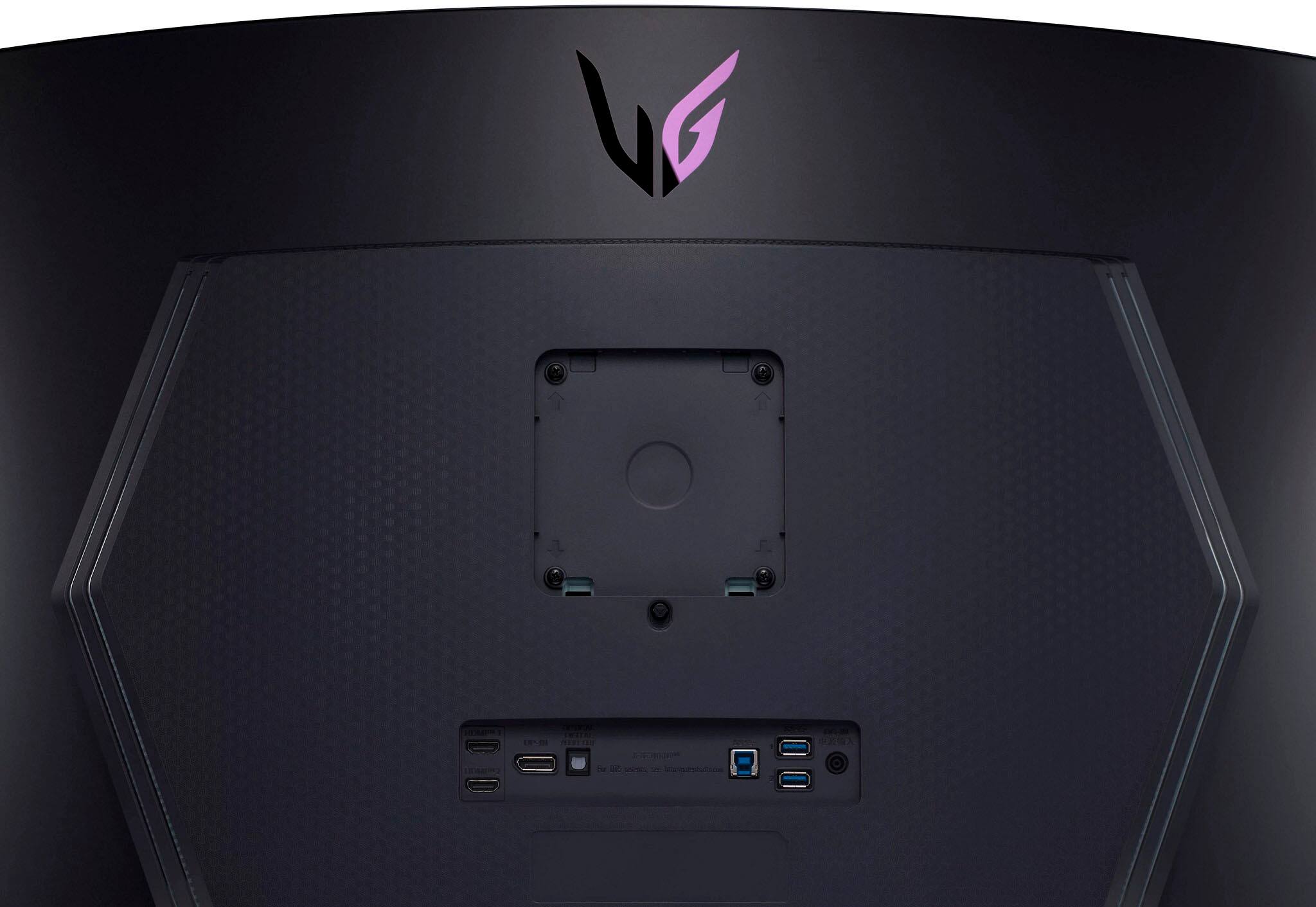 Alt View 36. LG - UltraGear 45” OLED Curved WQHD 240Hz 0.03ms FreeSync and NVIDIA G-Sync Compatible Gaming Monitor with HDR10 - Black.