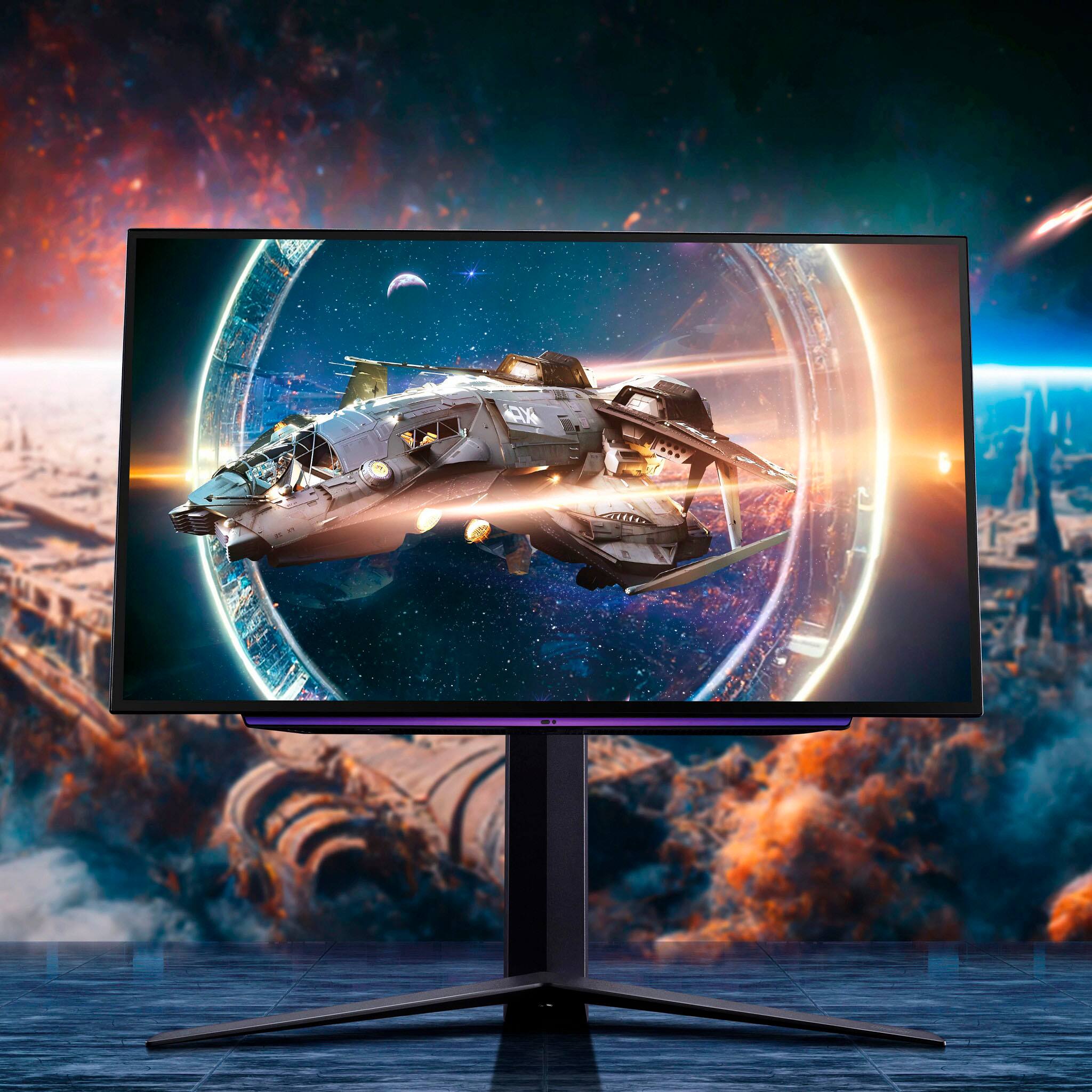 Alt View 30. LG - UltraGear 27" OLED QHD 240Hz 0.03ms FreeSync and NVIDIA G-SYNC Compatible Gaming Monitor with HDR10 - Black.
