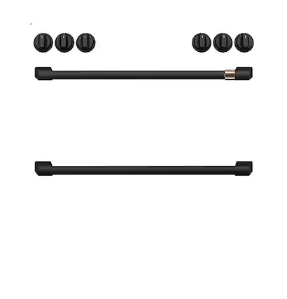 Front. Café - Café Handle Kit for most Café Electric Ranges - Flat Black.
