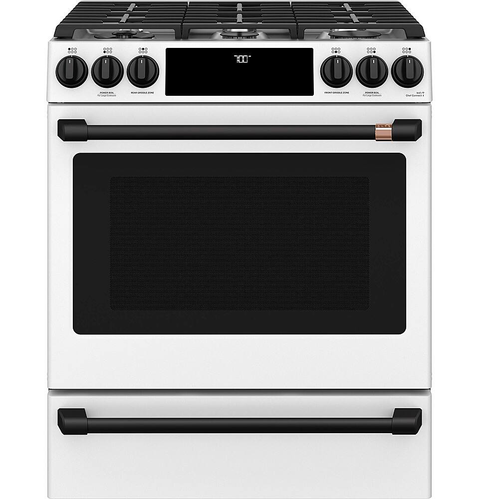 Alt View 13. Café - Handle and Knob Set for Café Front Control Gas Range - Flat Black.