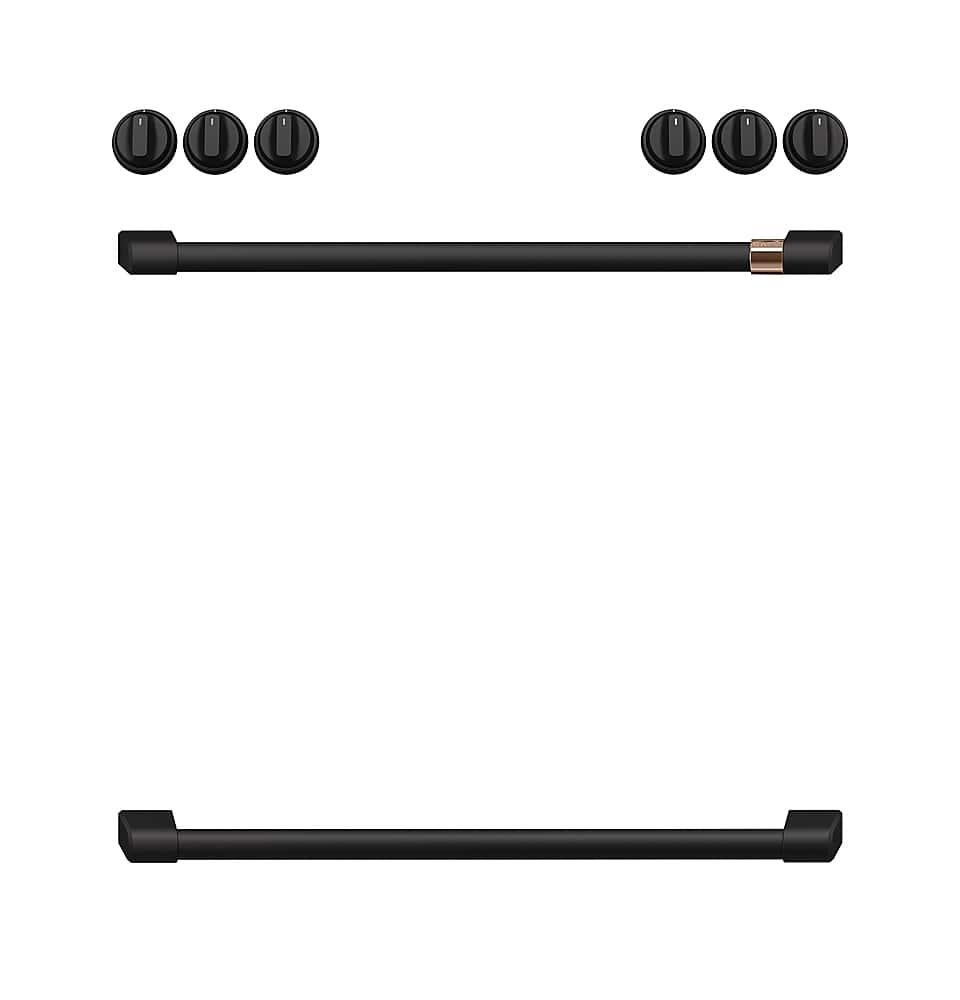Handle and Knob Set for Café Electric Range - Flat Black - Front_Zoom