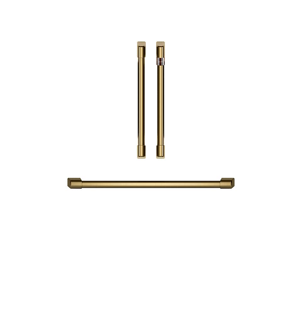 Handle and Knob kit for Café Wall Ovens - Brushed Brass - Front_Zoom