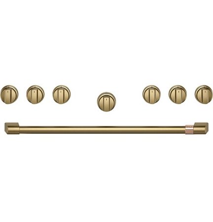 Handle and Knob Kit for Café Range and Cooktops - Brushed Brass