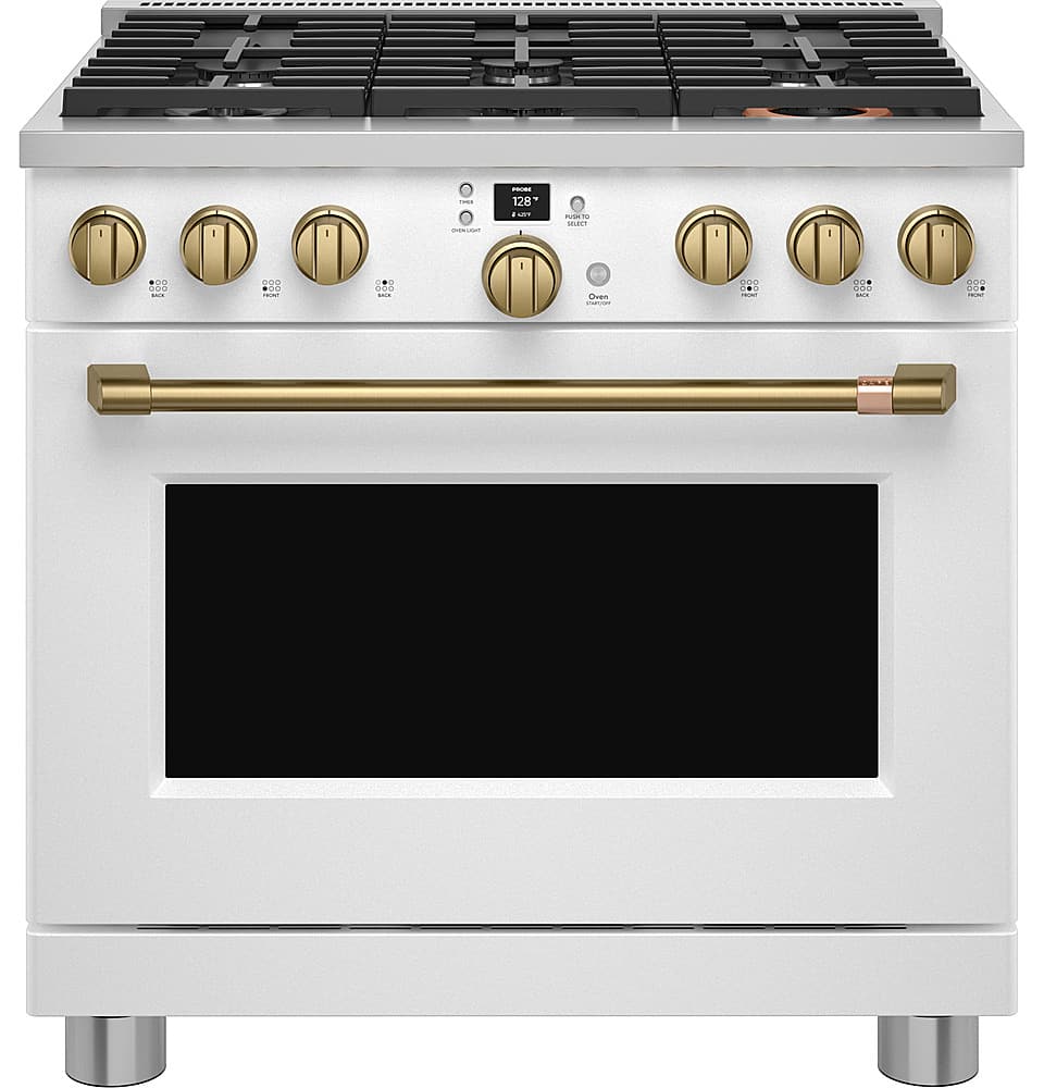 Alt View 11. Café - Handle and Knob Kit for Café Range and Cooktops - Brushed Brass.