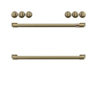 Café - Handle and Knob Set for Front Control Gas Range - Brushed Brass - Front_Zoom