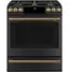 Alt View 14. Café - Handle and Knob Set for Front Control Gas Range - Brushed Brass.