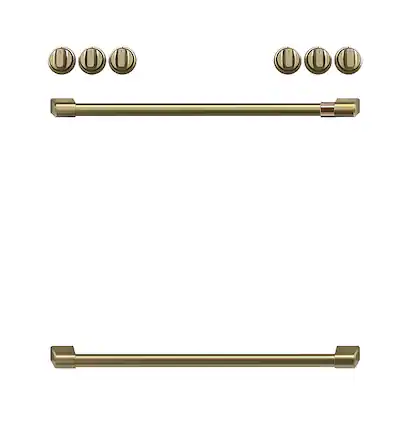 Front. Café - Café Accessory Kit for most Café Electric Ranges - Brushed Brass.