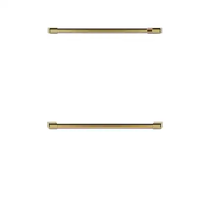 Front. Café - Handle Kit for Café Wall Oven - Brushed Brass.