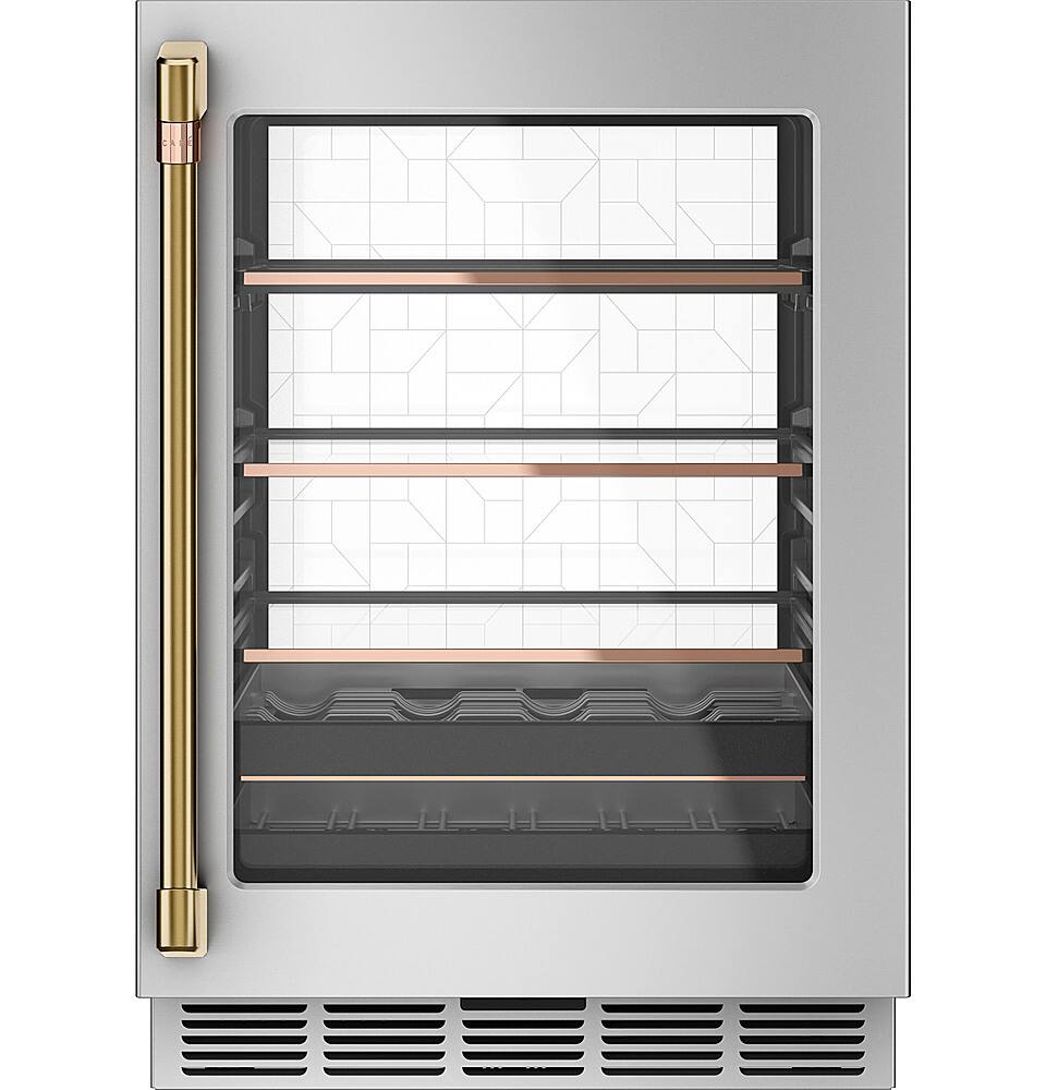 Angle. Café - Wine/Beverage Handle Kit for Café - Brushed Brass.