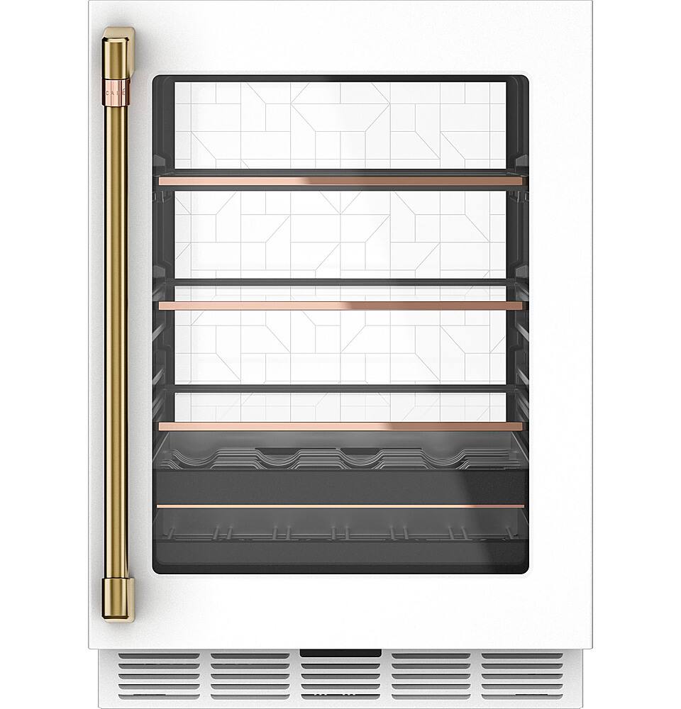 Left. Café - Wine/Beverage Handle Kit for Café - Brushed Brass.