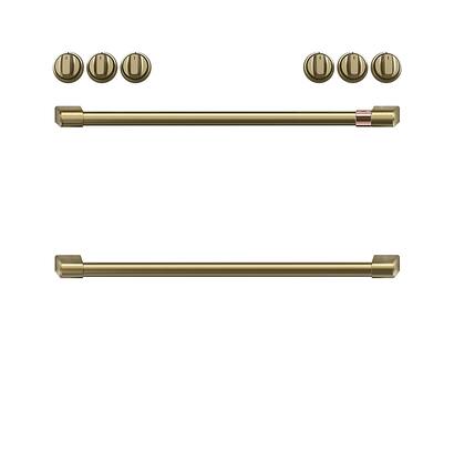 Front. Café - Café Accessory Kit for most Café Electric Ranges - Brushed Brass.