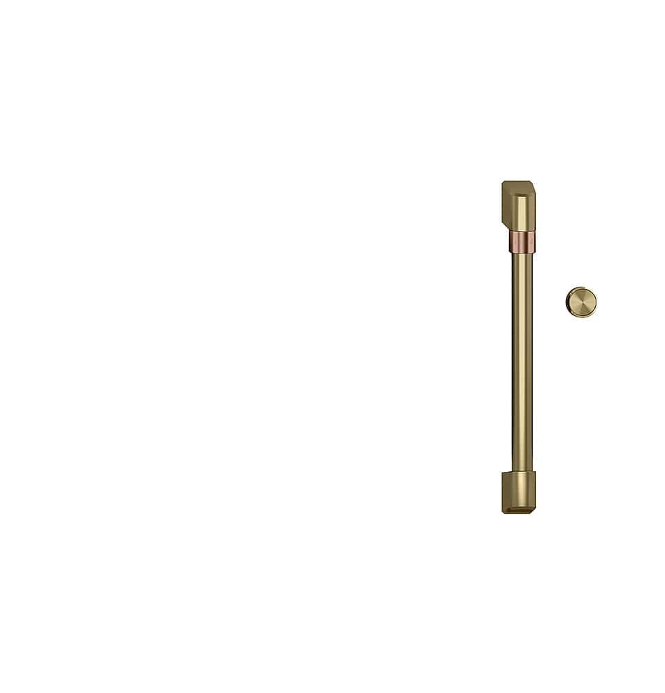 Front. Café - Handle and Dial Kit for Café Microwave Oven - Brushed Brass.
