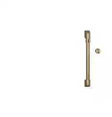 Front. Café - Handle and Dial Kit for Café Microwave Oven - Brushed Brass.
