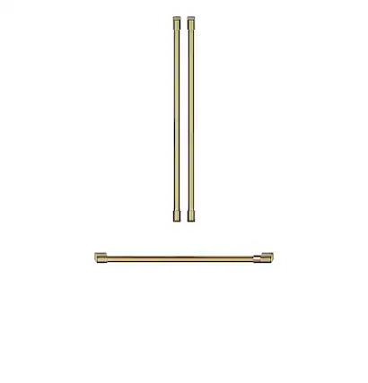 Front. Café - Café Handle Kit for most Café Refrigerators - Brushed Brass.
