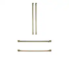 Front. Café - Refrigeration Handle Kit for Café - Brushed Brass.