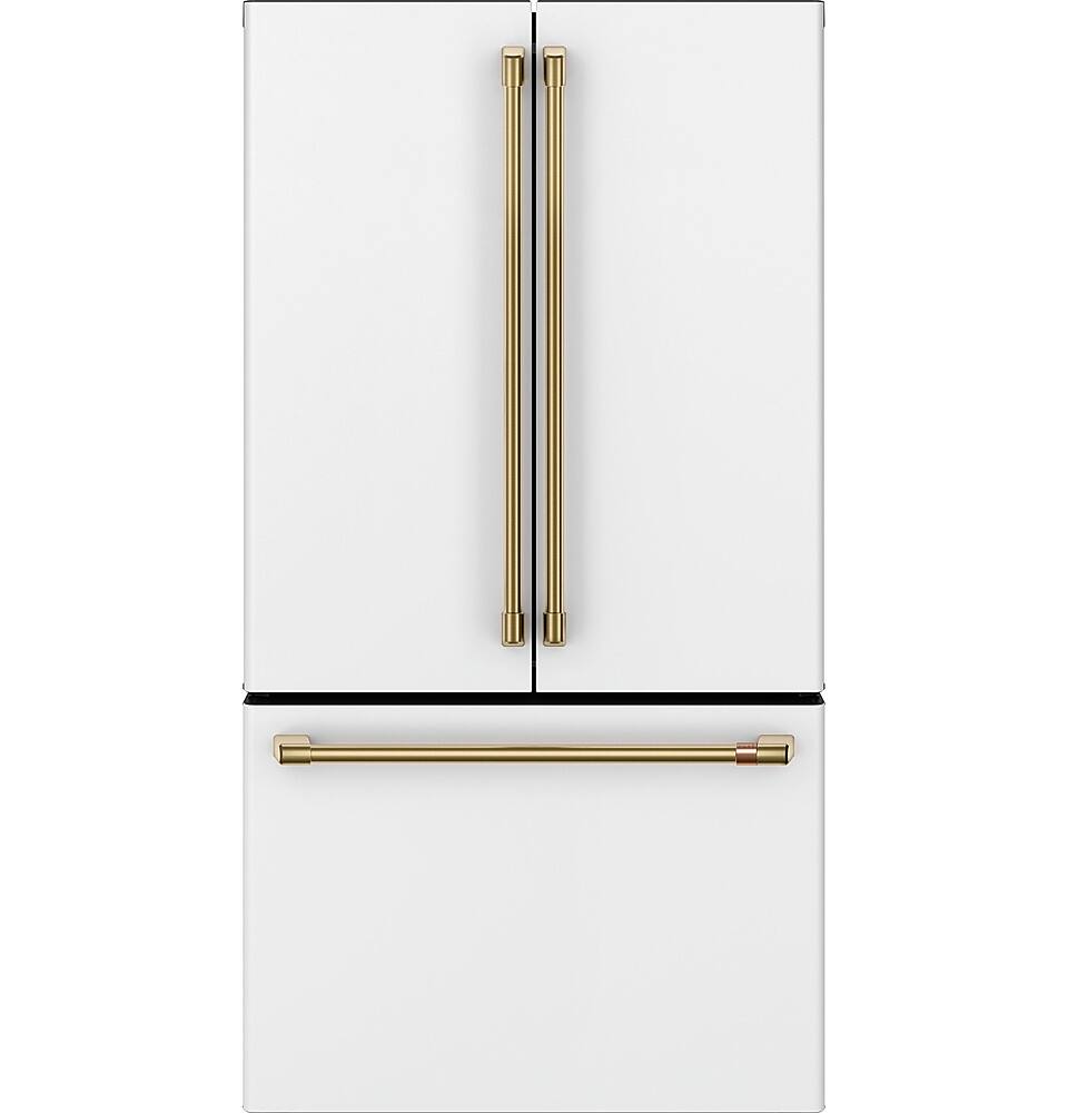 Left. Café - Refrigeration Handle Kit for Café - Brushed Brass.