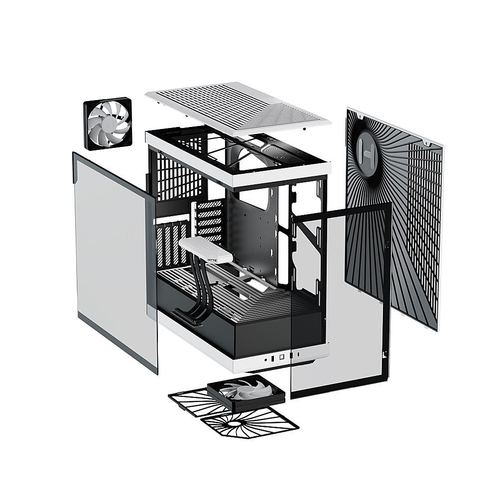 HYTE Y40 ATX Mid-Tower Case with PCIe 4.0 Riser Cable White CS