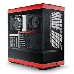 HYTE - Y40 ATX Mid-Tower Case with PCIe 4.0 Riser Cable - Red - Front_Zoom