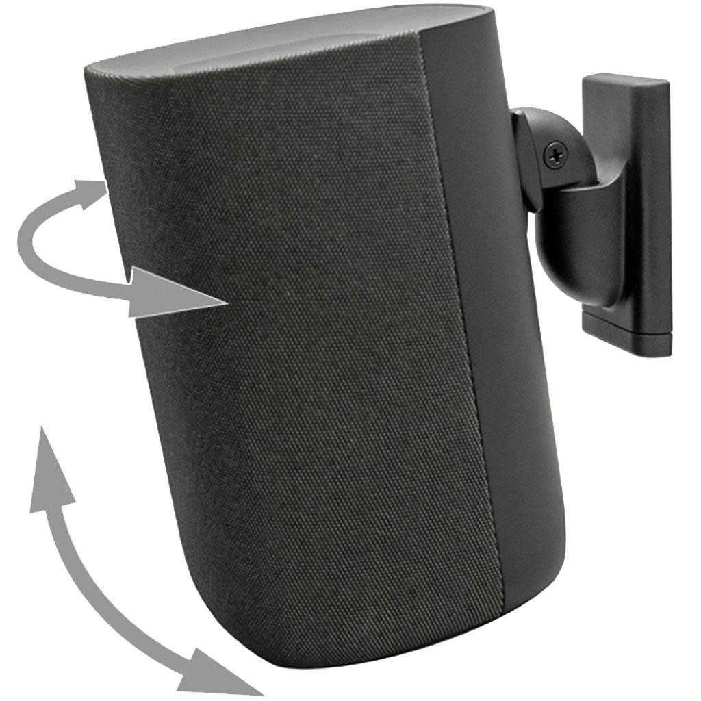 Angle View: Sanus - Universal Wireless Speaker Wall Mount for Speakers up to 10 lbs. (Pair) - Black