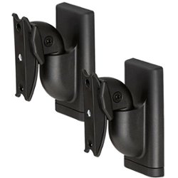 Sanus - Universal Wireless Speaker Wall Mount for Speakers up to 10 lbs. (Pair) - Black - Front_Zoom