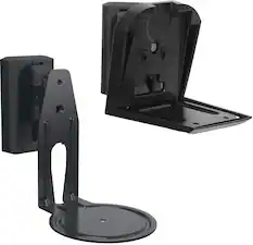 Front. SANUS Elite - Adjustable Speaker Wall Mount for Sonos Era 100 and Era 300 Speakers - Pair - Black.