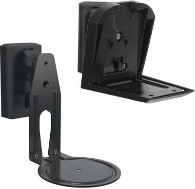 Support Mural Sanus Pour Sonos Era 100 - Paire Noire, Fixation Haut-Parleurs