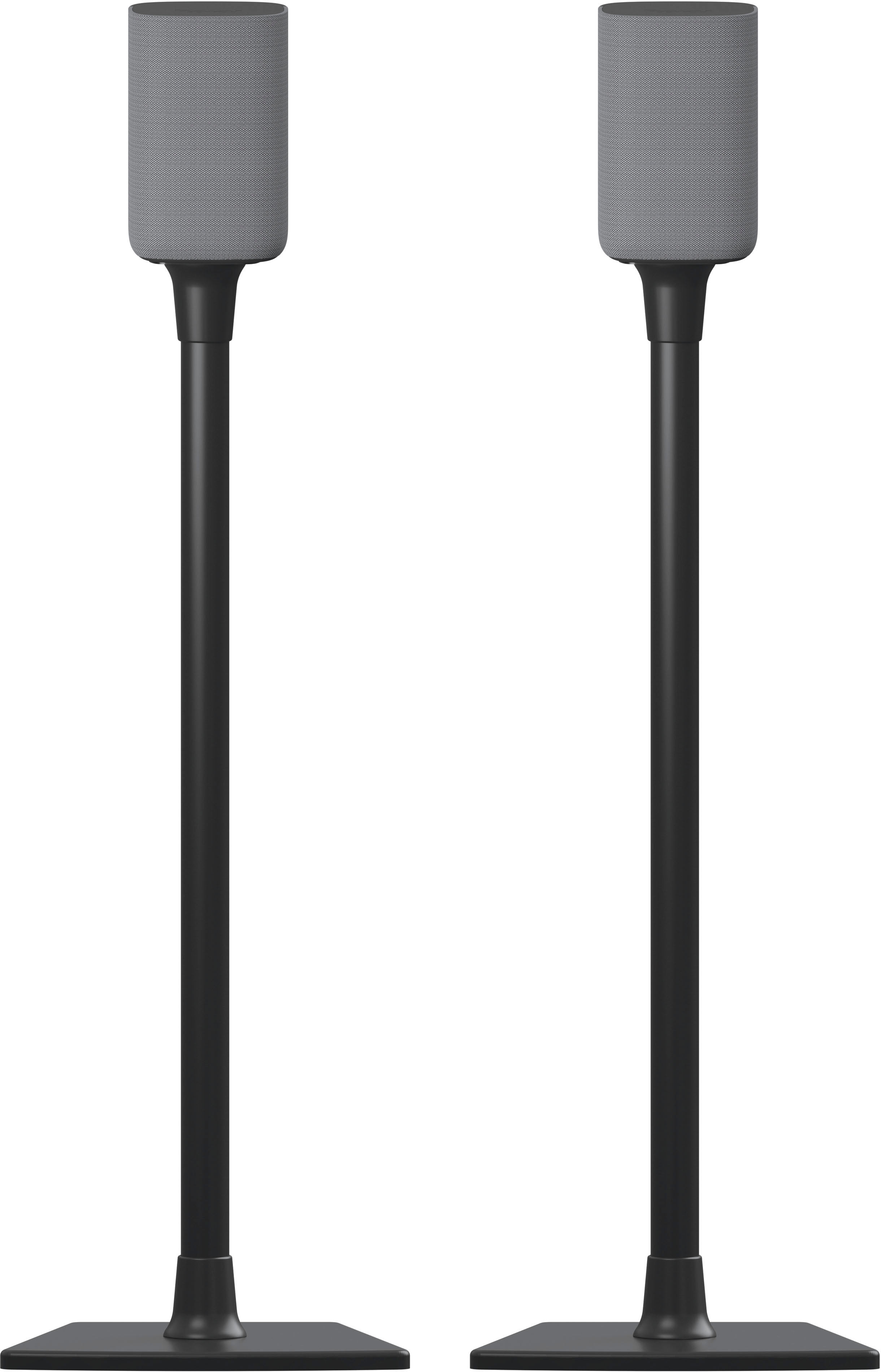 Angle View: Bose OmniJewel floorstands - Stand - for speaker(s) - extruded aluminum, tempered glass - black - floor-standing (pack of 2) - for Lifestyle 650