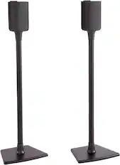 Front. Sanus - Universal Speaker Stands for Speakers up to 10 lbs - Built in Cable Management - Sold in Pairs - Black.