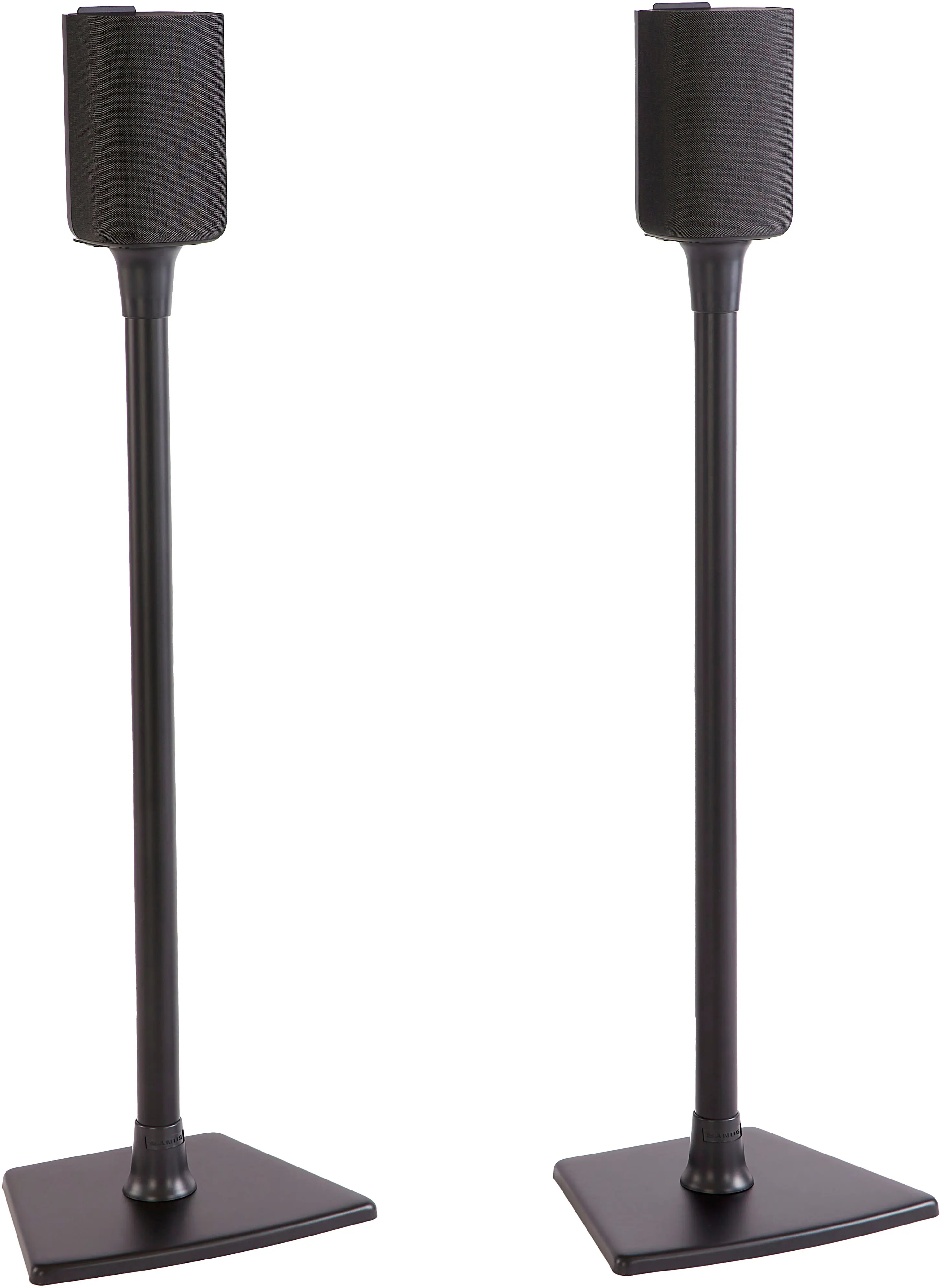 Front. Sanus - Universal Speaker Stands for Speakers up to 10 lbs - Built in Cable Management - Sold in Pairs - Black.