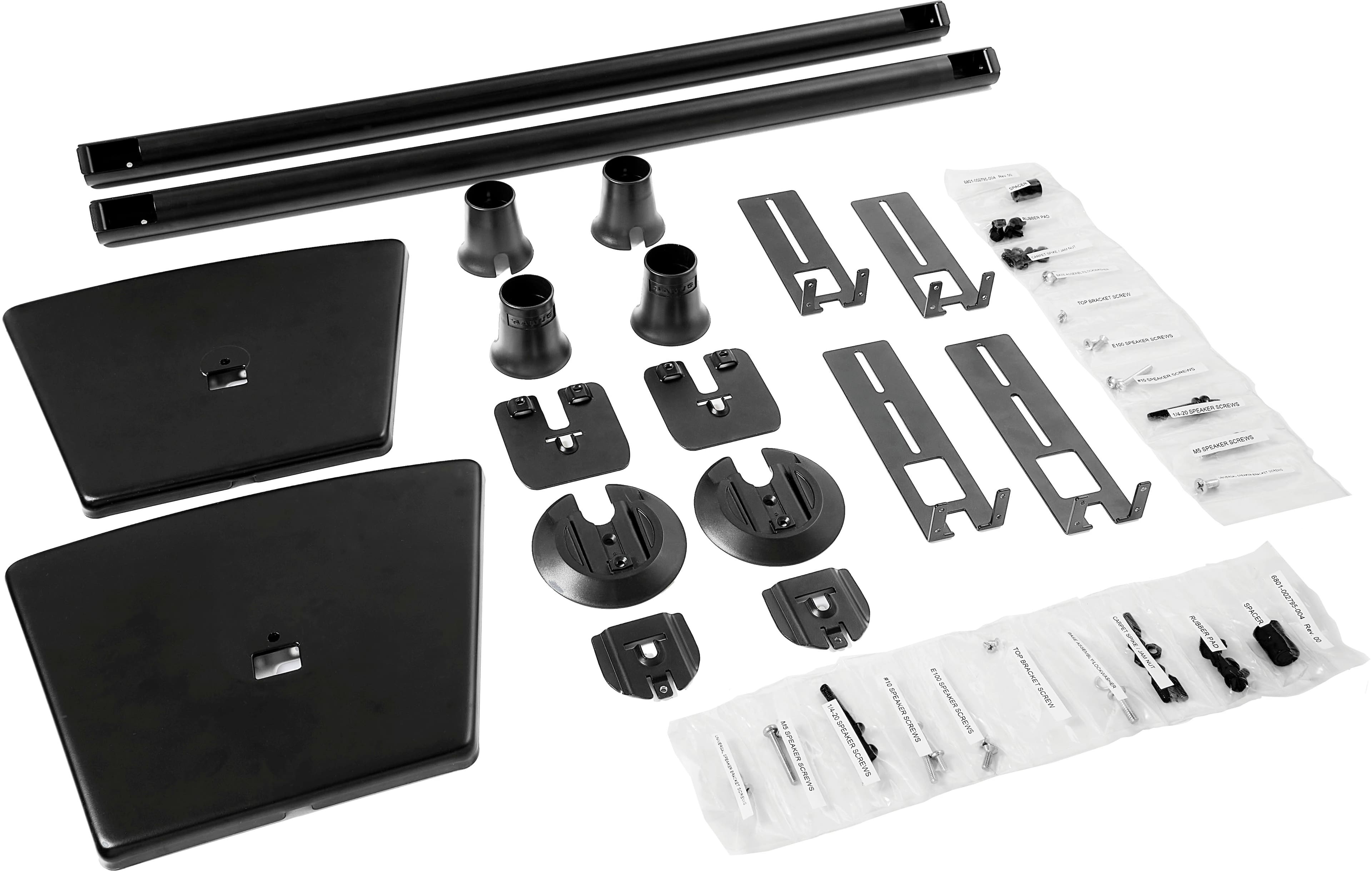 Alt View 12. Sanus - Universal Speaker Stands for Speakers up to 10 lbs - Built in Cable Management - Sold in Pairs - Black.