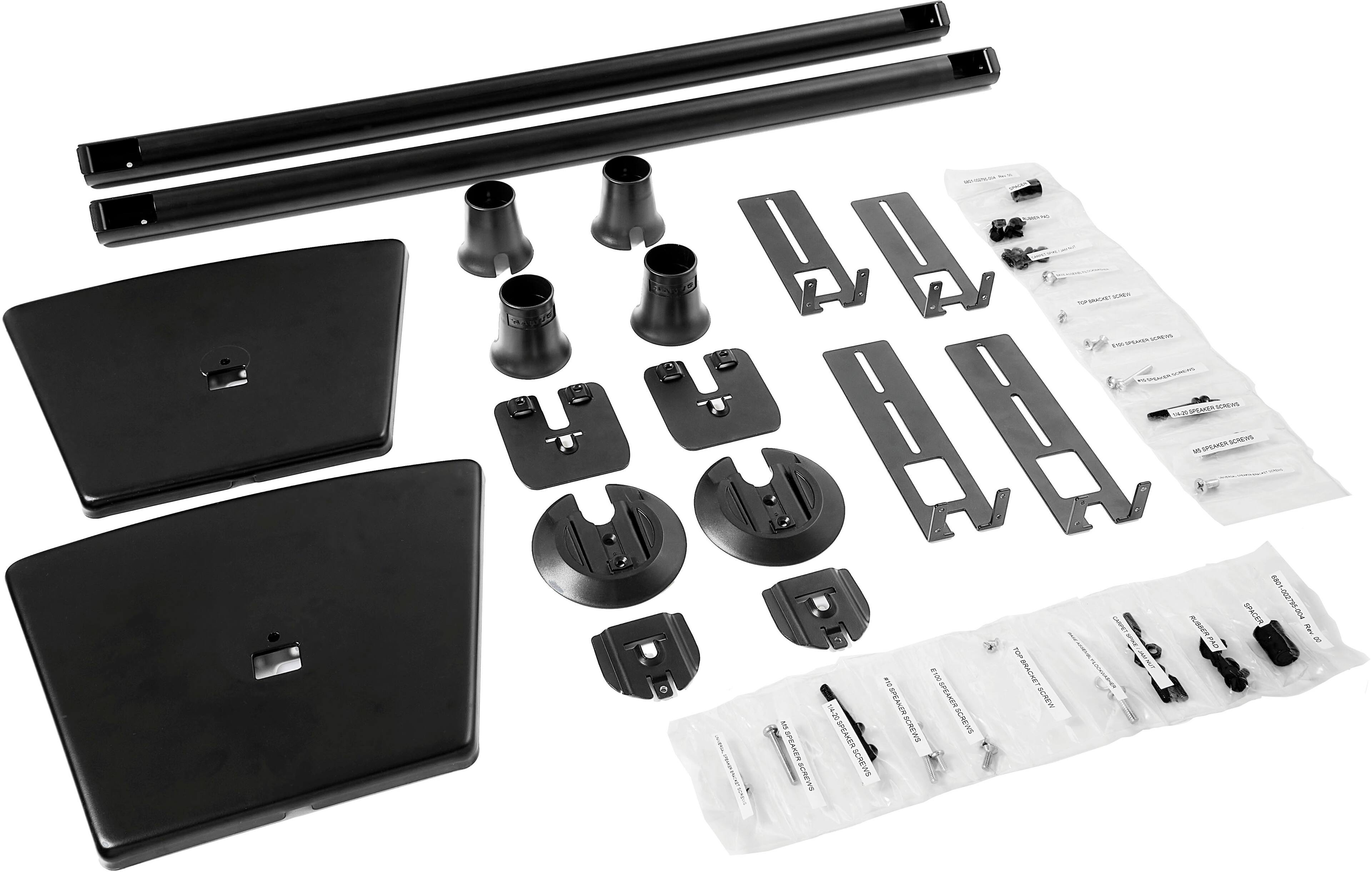 Alt View 12. Sanus - Universal Speaker Stands for Speakers up to 10 lbs  - Built in Cable Management - Sold in Pairs - Black.