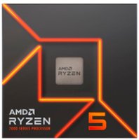 AMD - Ryzen 5 7600 6-core - 12-Thread 4.0 GHz (5.2 GHz Max Boost) Socket AM5 Unlocked Desktop Processor - Silver - Front_Zoom